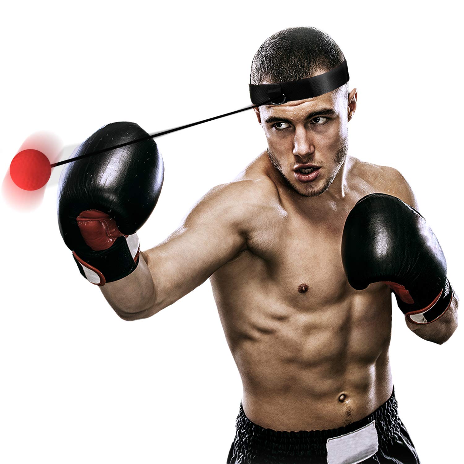 KAYMAN Boxing Reflex Ball – Headband Attached MMA Punch Training Ball, Speed & Reaction Fitness Equipment for Martial Arts, Combat Sports & Gym Exercise – Suitable for Adults & Children