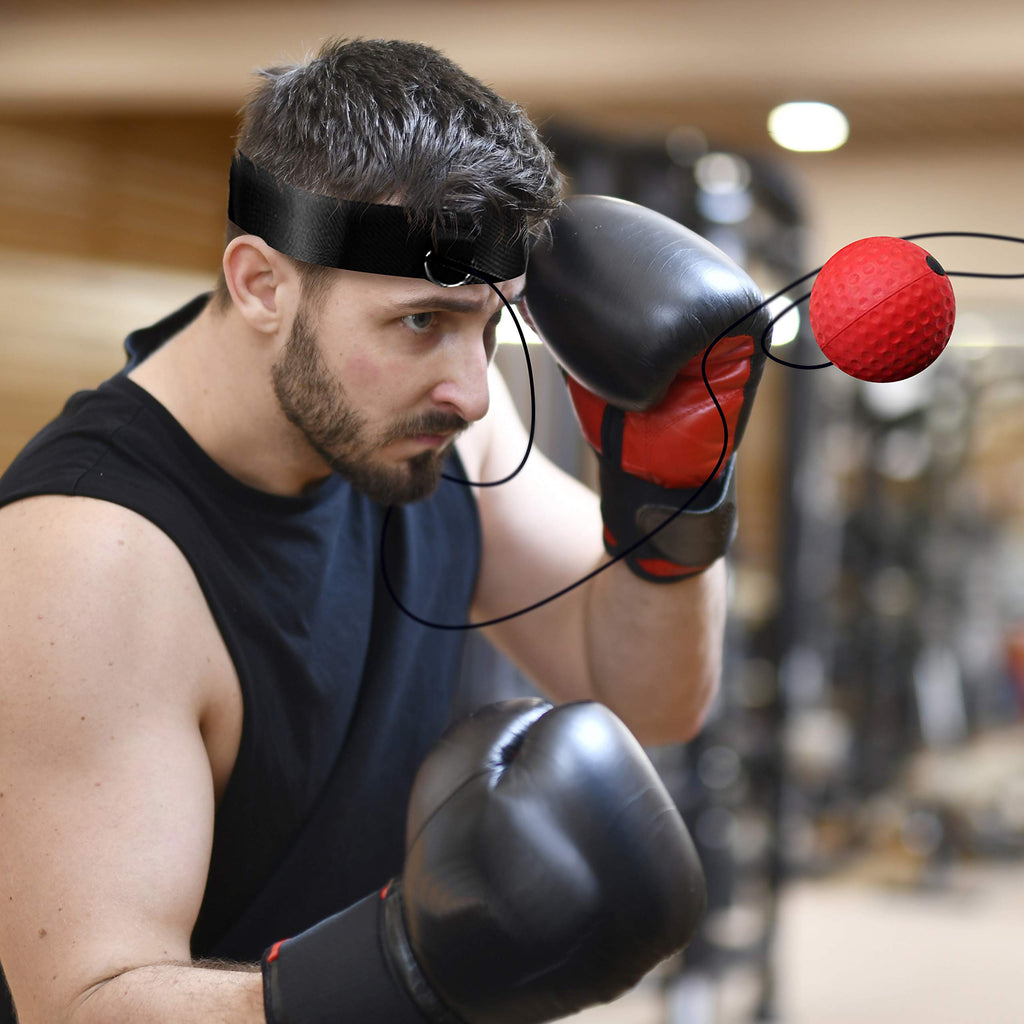 KAYMAN Boxing Reflex Ball – Headband Attached MMA Punch Training Ball, Speed & Reaction Fitness Equipment for Martial Arts, Combat Sports & Gym Exercise – Suitable for Adults & Children