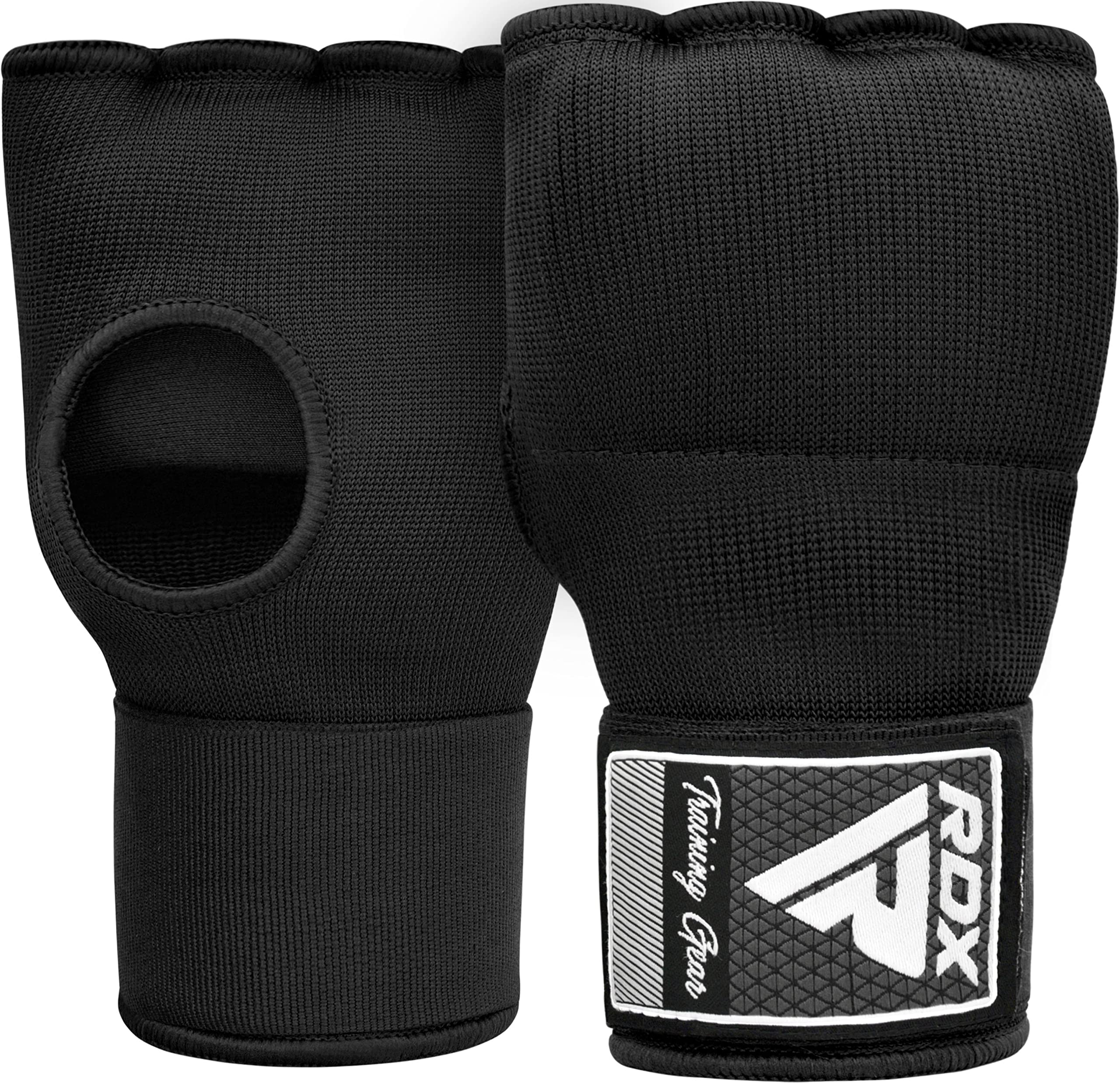 RDX Gel Boxing Hand Wraps Inner Gloves for Men Women, Quick 100cm Long Wrist Straps, Elasticated Padded Fist Hand Protection, Adults Kids, Muay Thai MMA Martial Arts Training Under Mitt Bandages
