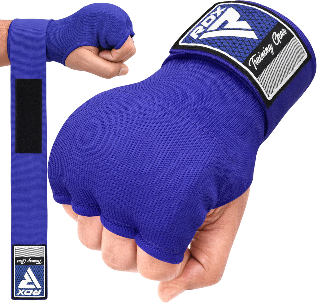RDX Gel Boxing Hand Wraps Inner Gloves for Men Women, Quick 100cm Long Wrist Straps, Elasticated Padded Fist Hand Protection, Adults Kids, Muay Thai MMA Martial Arts Training Under Mitt Bandages