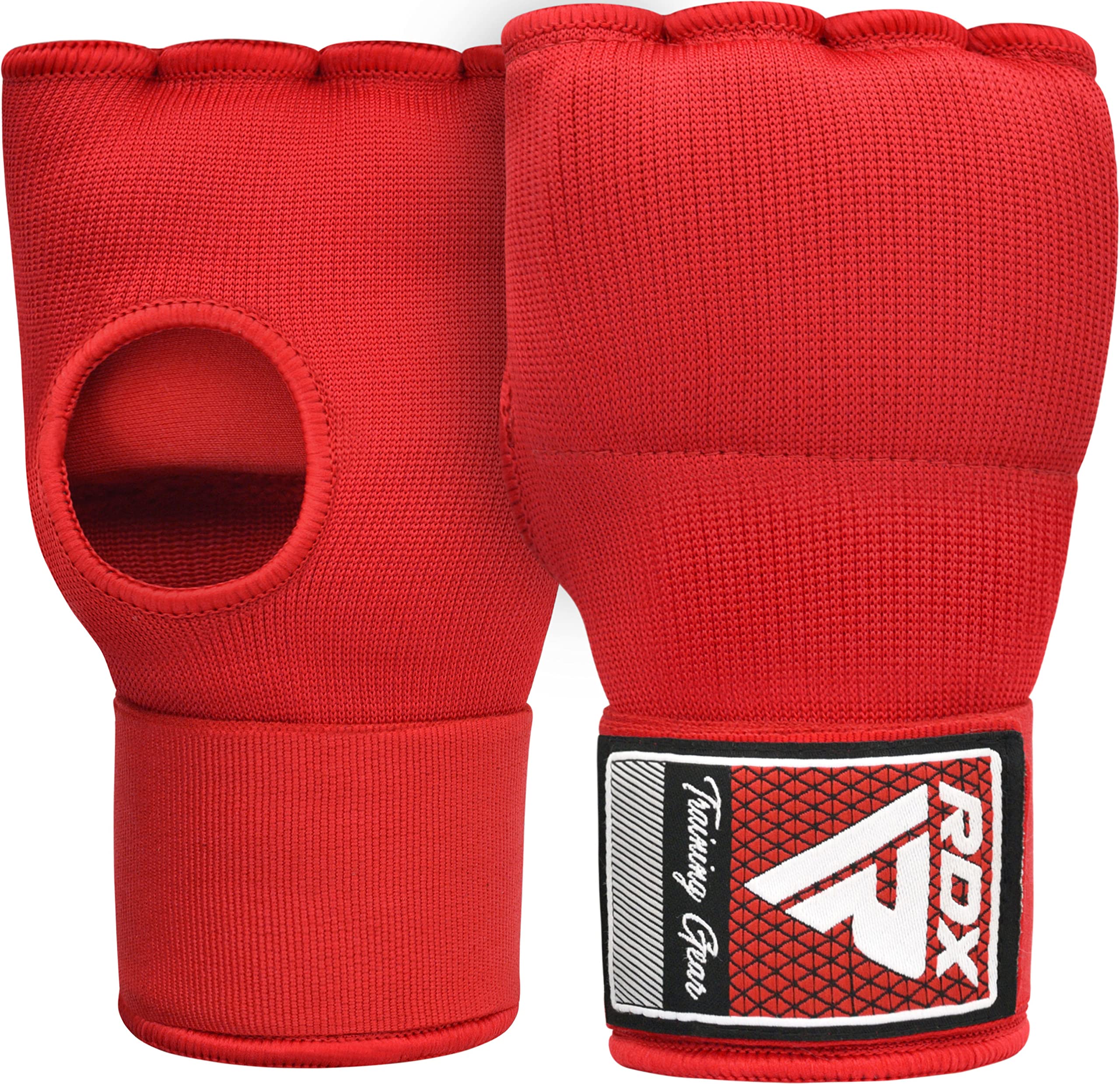 RDX Gel Boxing Hand Wraps Inner Gloves for Men Women, Quick 100cm Long Wrist Straps, Elasticated Padded Fist Hand Protection, Adults Kids, Muay Thai MMA Martial Arts Training Under Mitt Bandages